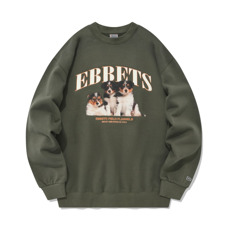 [NCT ヘチャン 着用] [EBBETSFIELD] Border Collie Puppy Sweatshirt 韓国 アイドル レディース メンズ 秋 冬 大きいサイズ