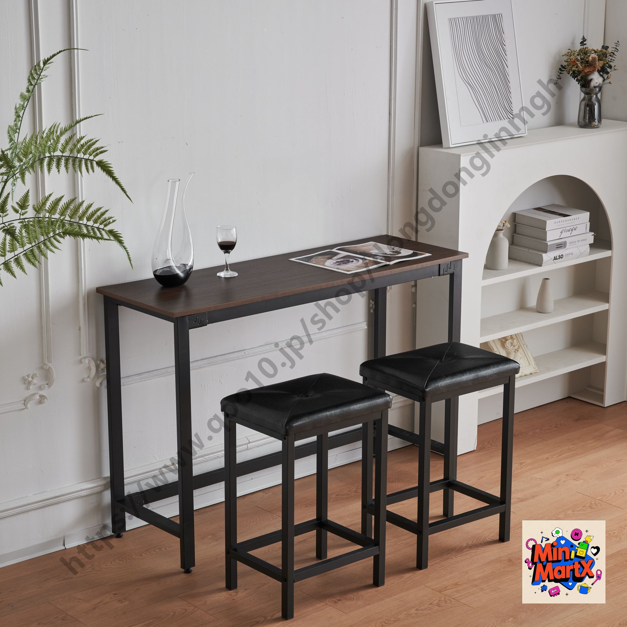 【国内発送】ハイテーブル カウンターテーブル 3点セット バーセット チェア2点セット バーテーブル ダイニングセット おしゃれ 簡単なデザイン 【ブラウン+ナチュラル】 【国内発送】ハイテーブル カウンターテーブル 3点セット バーセット チェア2点セット バーテーブル ダイニングセット おしゃれ 簡単なデザイン 【ブラウン+ナチュラル】