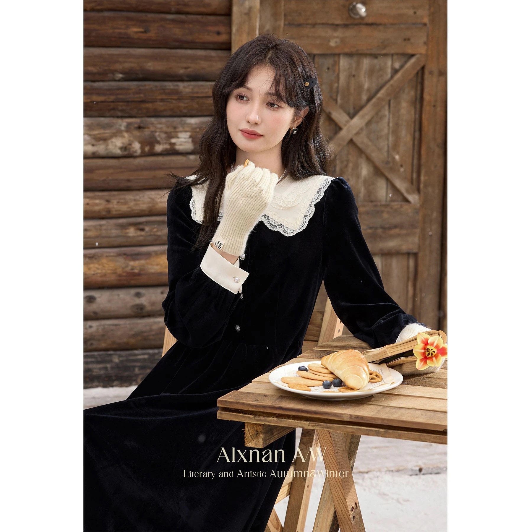 【急速出荷!】優しい風の気質ベルベットドレス2025新しいファッションロングスカートドレス スーツ パーティードレス ウェディングドレス キャバドレス 結婚式 ドレス6