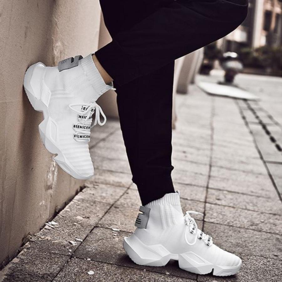 緊急SALE!!!2枚100円OFF!【即納】激安販売!ハイカット ニット スニーカー メンズ ストリートファッション ブランド シークレット シューズ 身長up 靴 緊急SALE!!!2枚100円OFF!【即納】激安販売!ハイカット ニット スニーカー メンズ ストリートファッション ブランド シークレット シューズ 身長up 靴