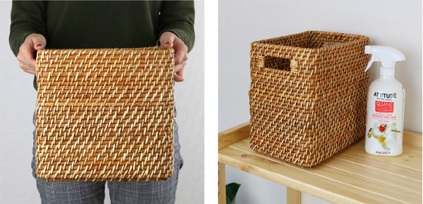 収納ボックス 縦型 ラタン 籐製 1/2サイズ 幅17奥行26高さ24cm カラーボックス インナー 収納ボックス 縦型 ラタン 籐製 1/2サイズ 幅17奥行26高さ24cm カラーボックス インナー