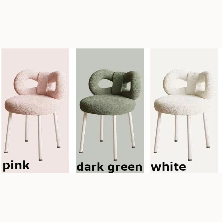 ベロア調のキュートなドレッシングチェア ベロア調のキュートなドレッシングチェア