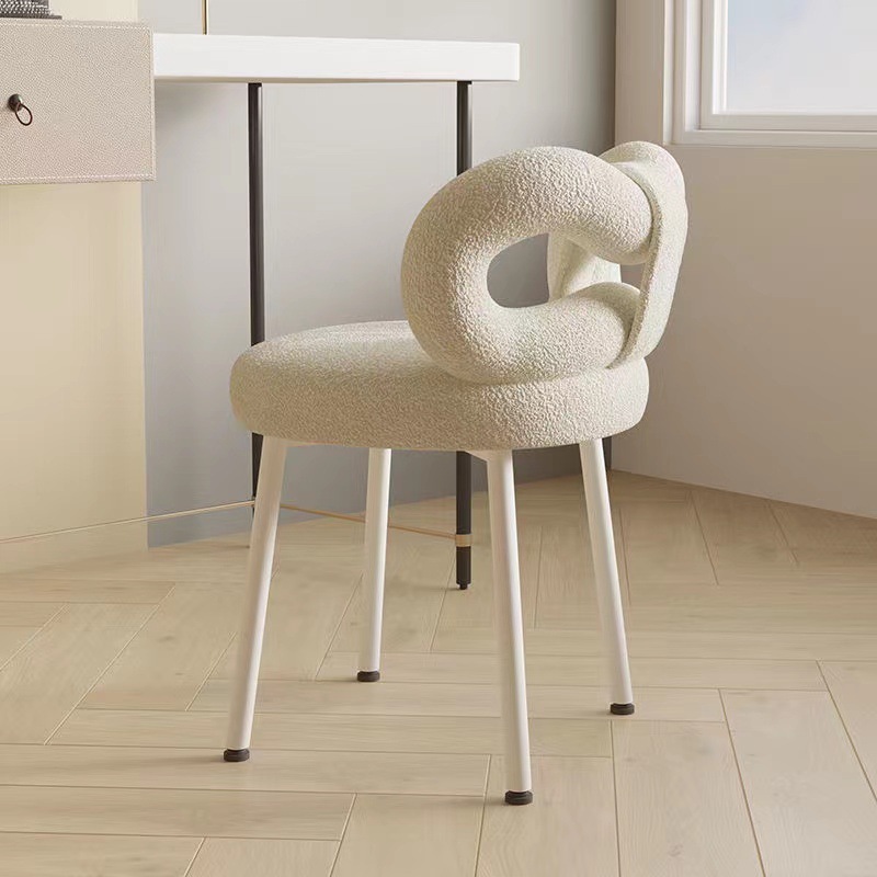 ベロア調のキュートなドレッシングチェア ベロア調のキュートなドレッシングチェア