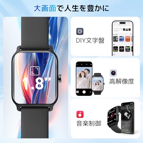 Yoever スマートウォッチ 2024最新 Bluetooth通話付き i Phone対応