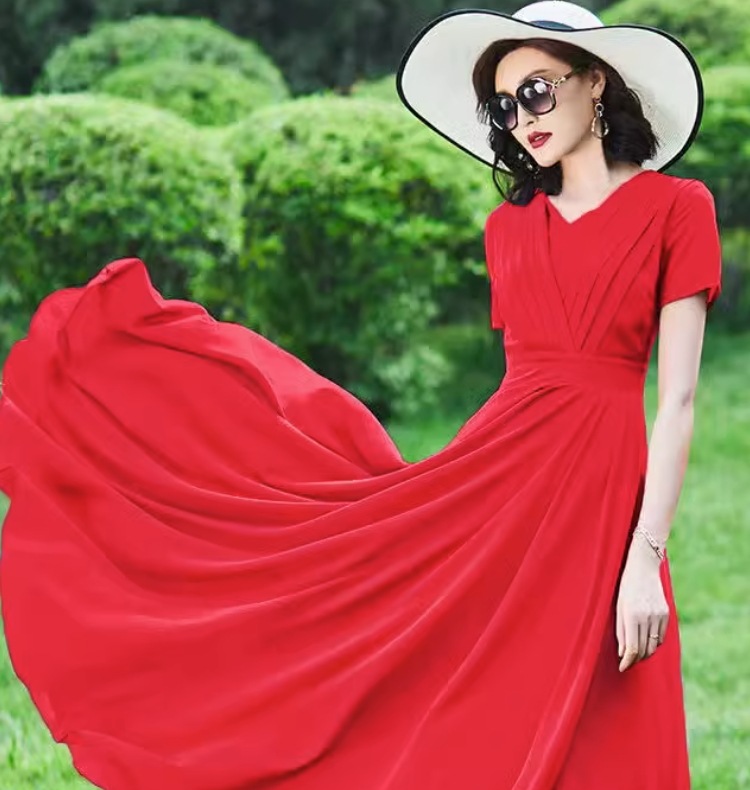 ワンピース デート モテアイテム フレアワンピース 半袖 ドレス シフォン 大人可愛い きれいめ 上品 おしゃれ かっこいい 大人可愛い ラブリー キュート ガーリー クール モード系 セクシー