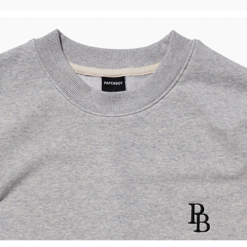 PAPERBOY PBロゴスウェットシャツ - メランジ