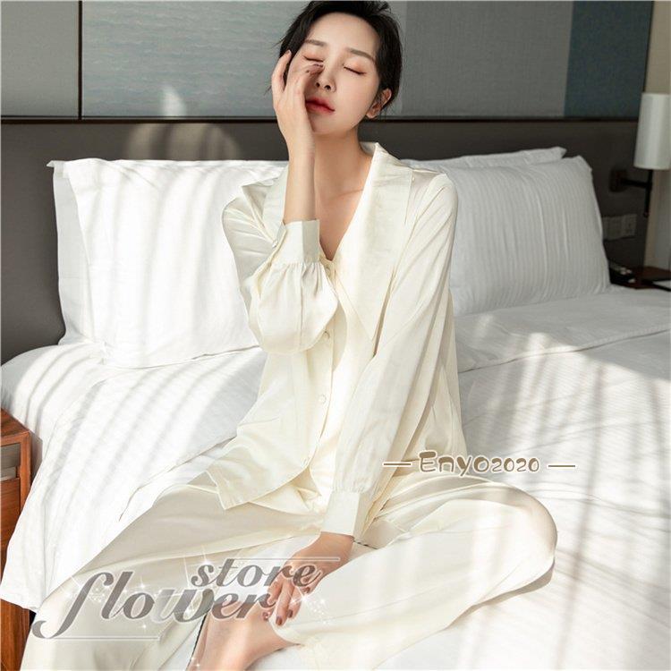 [最安値挑戦]!!パジャマ レディース 前開き 春夏秋 長袖パジャマ セットアップ 上下セット パンツセット 寝巻き 寝間着 ルームウェア 部屋着 おしゃれ