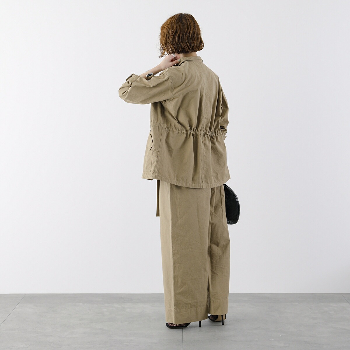 Le Melange ル・メランジュ サファリジャケット 8513803 レディース ナイロンツイル ブルゾン スタンドカラー 044/CAMEL Le Melange ル・メランジュ サファリジャケット 8513803 レディース ナイロンツイル ブルゾン スタンドカラー 044/CAMEL