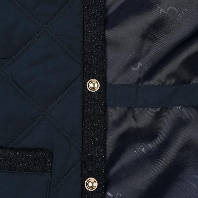 ヘジス キッズ ニットカラー ロング キルティング ジャンパー HUF12JP51M_NV ヘジス キッズ ニットカラー ロング キルティング ジャンパー HUF12JP51M_NV