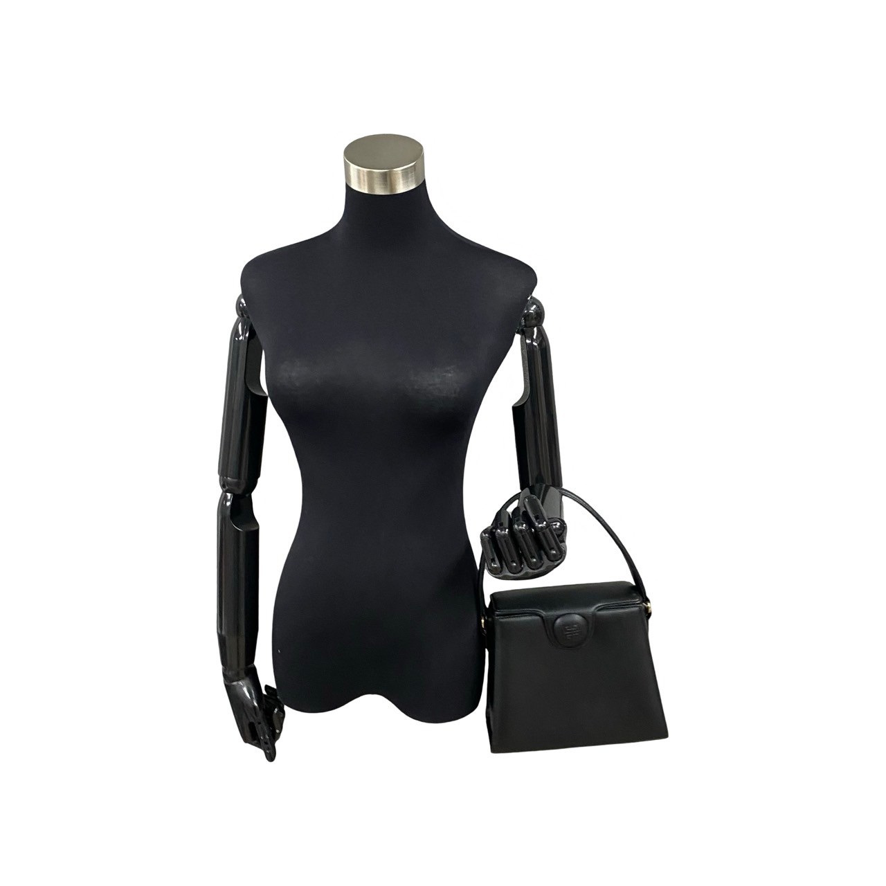 4Gロゴ 金具ハンドバッグ レザー ブラック 32105 4Gロゴ 金具ハンドバッグ レザー ブラック 32105