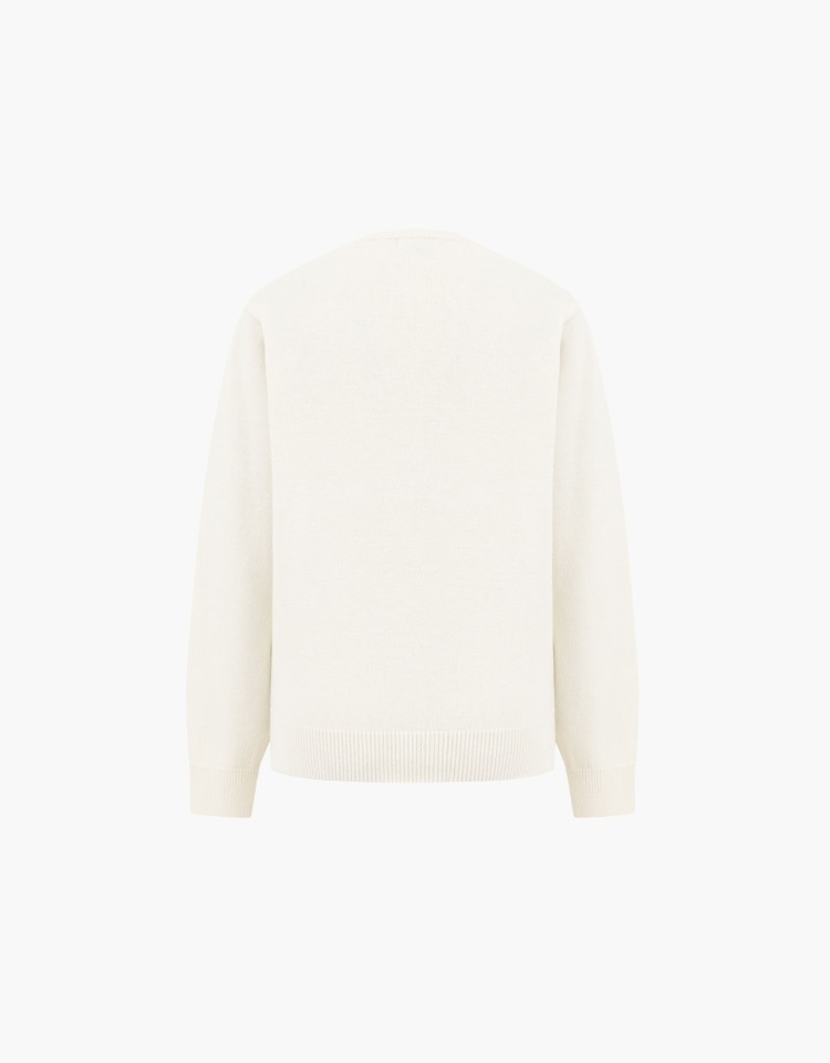 【DEPOUND】 EMBLEM PULLOVER : IVORY 【DEPOUND】 EMBLEM PULLOVER : IVORY