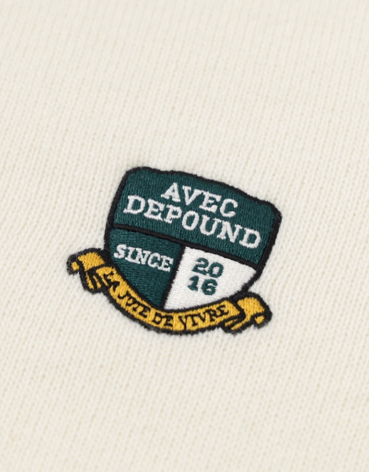【DEPOUND】 EMBLEM PULLOVER : IVORY 【DEPOUND】 EMBLEM PULLOVER : IVORY