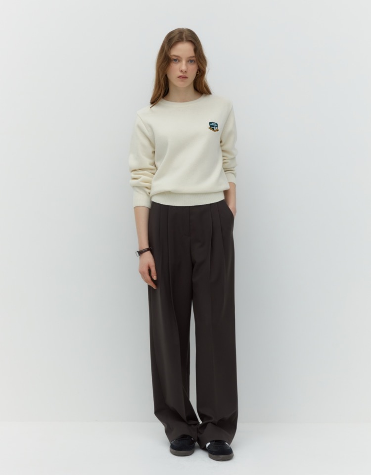 【DEPOUND】 EMBLEM PULLOVER : IVORY 【DEPOUND】 EMBLEM PULLOVER : IVORY