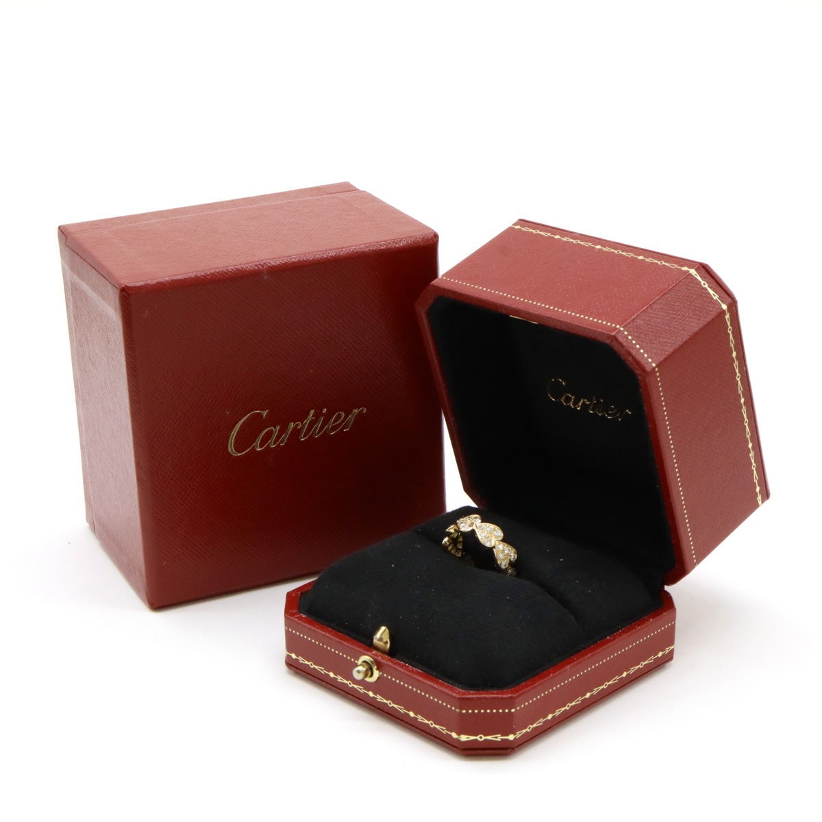 ハートウィズ ダイヤリング 指輪 K18YG 750YG イエローゴールド ダイヤモンド #50 日本サイズ実寸約10 ハートウィズ ダイヤリング 指輪 K18YG 750YG イエローゴールド ダイヤモンド #50 日本サイズ実寸約10