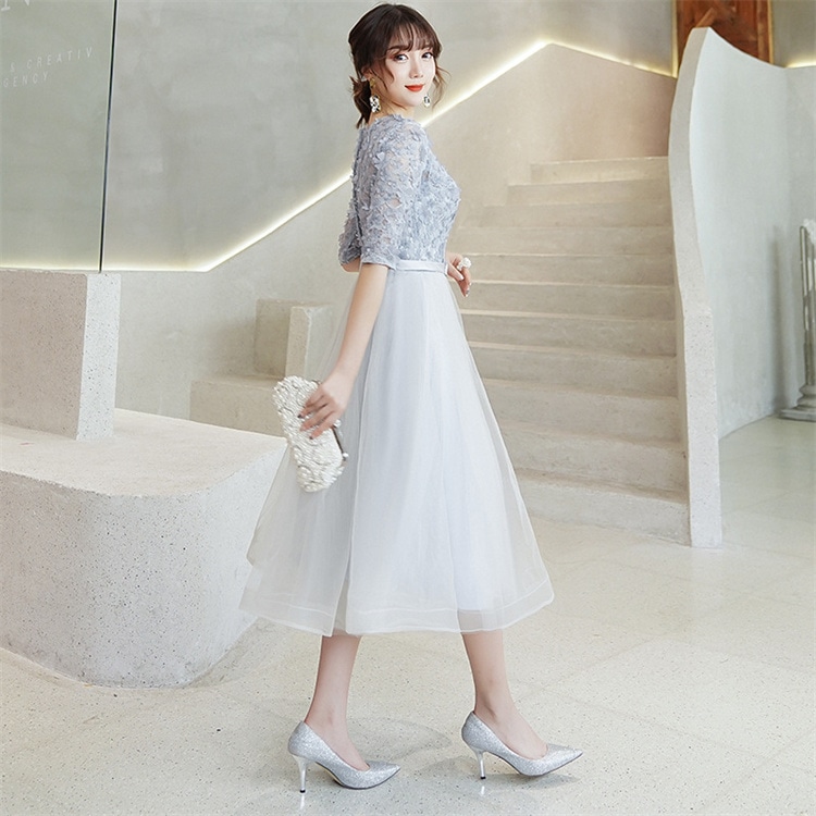 激安セール タキシード 洗練された 中袖ワンピース 花嫁服 ワンピース エレガント 中長 大人気 ドレス カジュアル ロングスカート