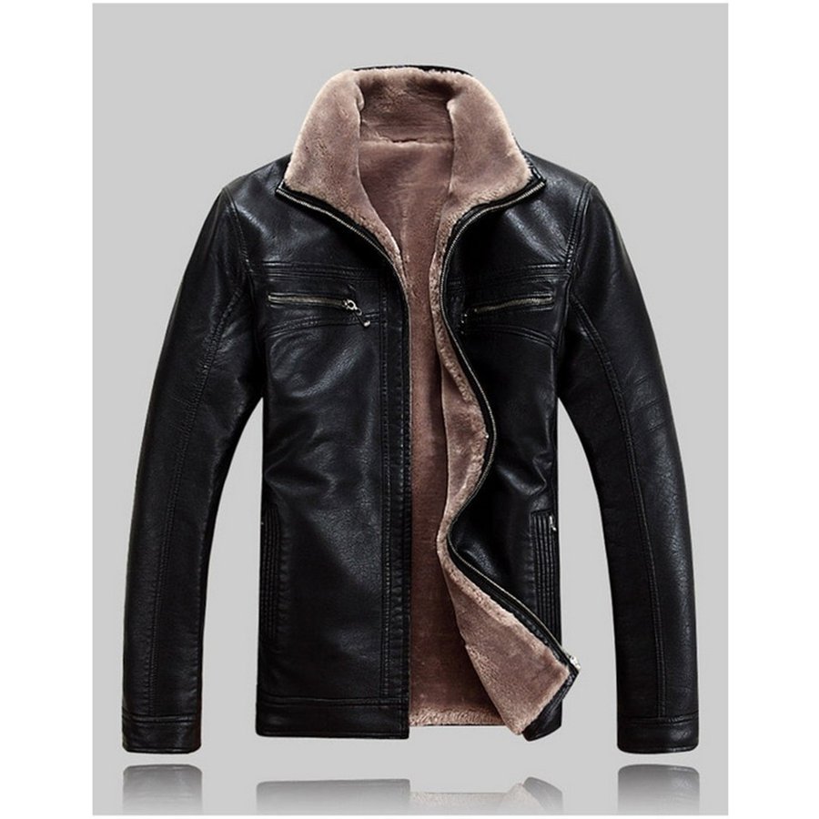 防寒防風革ジャケット　メンズファッション　合成革ジャケット　バイクジャケット　フェイクレザー　PUレ