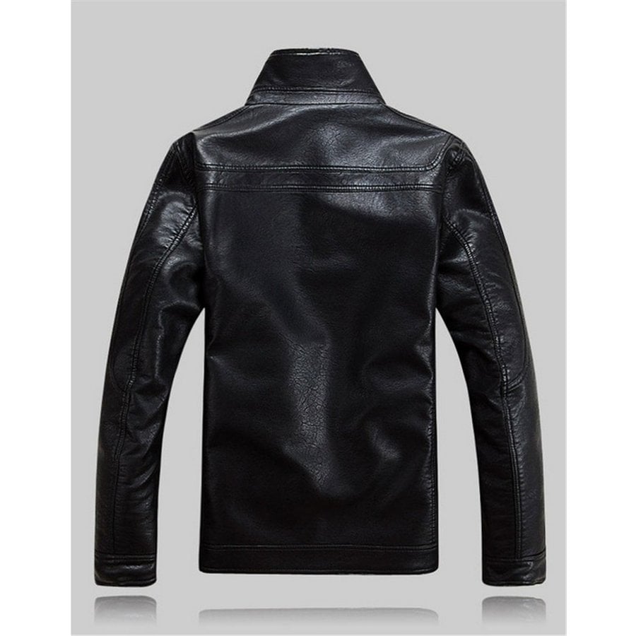 防寒防風革ジャケット　メンズファッション　合成革ジャケット　バイクジャケット　フェイクレザー　PUレ