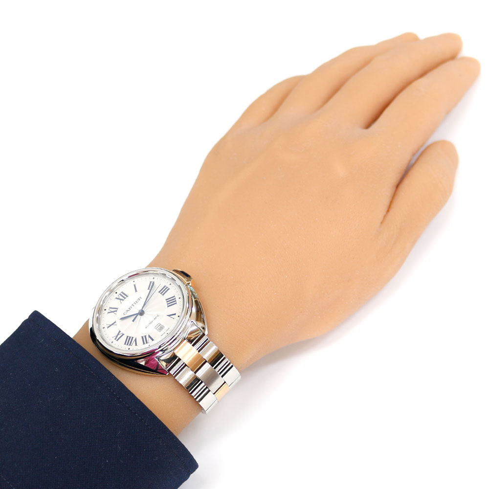 カルティエ クレ ドゥ カルティエ 腕時計 ステンレススチール 3850 自動巻き 1年保証 CARTIER 中古 美品 カルティエ クレ ドゥ カルティエ 腕時計 ステンレススチール 3850 自動巻き 1年保証 CARTIER 中古 美品