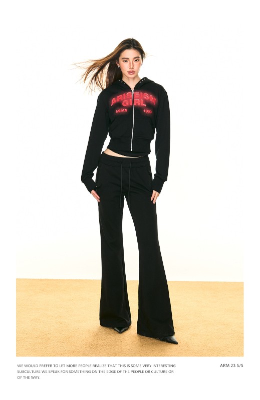 Ariseism アメリカンホットティーフレアグレースリムスウェットパンツレディース秋新作ローウエストスポーツヨガパンツ Ariseism アメリカンホットティーフレアグレースリムスウェットパンツレディース秋新作ローウエストスポーツヨガパンツ