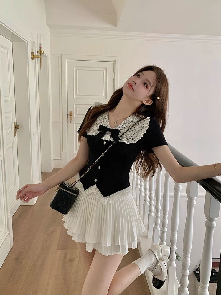 【1つ買うと10つ無料】サマーカレッジスタイルリッチファミリー娘レースドールカラーjkユニフォームリダクションケーキショートスカートスモールセット 【1つ買うと10つ無料】サマーカレッジスタイルリッチファミリー娘レースドールカラーjkユニフォームリダクションケーキショートスカートスモールセット