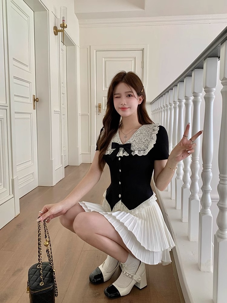 【1つ買うと10つ無料】サマーカレッジスタイルリッチファミリー娘レースドールカラーjkユニフォームリダクションケーキショートスカートスモールセット 【1つ買うと10つ無料】サマーカレッジスタイルリッチファミリー娘レースドールカラーjkユニフォームリダクションケーキショートスカートスモールセット