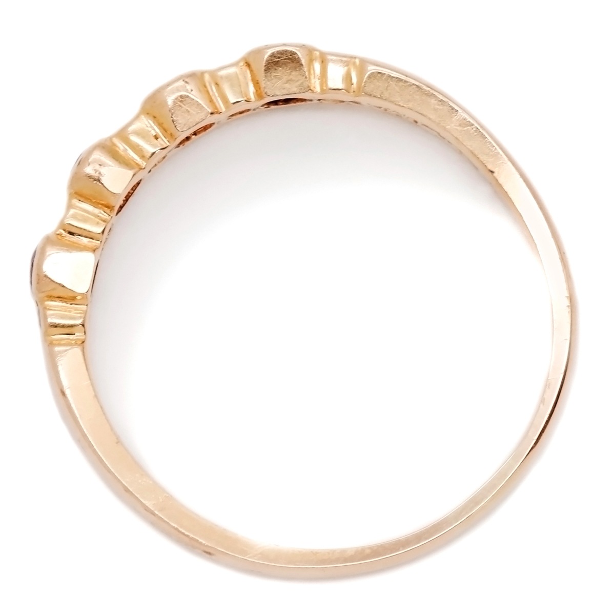 リング 指輪 ルビー ダイヤリング K18PG ルビー ダイヤモンド ピンクゴールド レッド 赤 ダイヤ ピンクゴールド 一文字 14.5号【中古】 リング 指輪 ルビー ダイヤリング K18PG ルビー ダイヤモンド ピンクゴールド レッド 赤 ダイヤ ピンクゴールド 一文字 14.5号【中古】