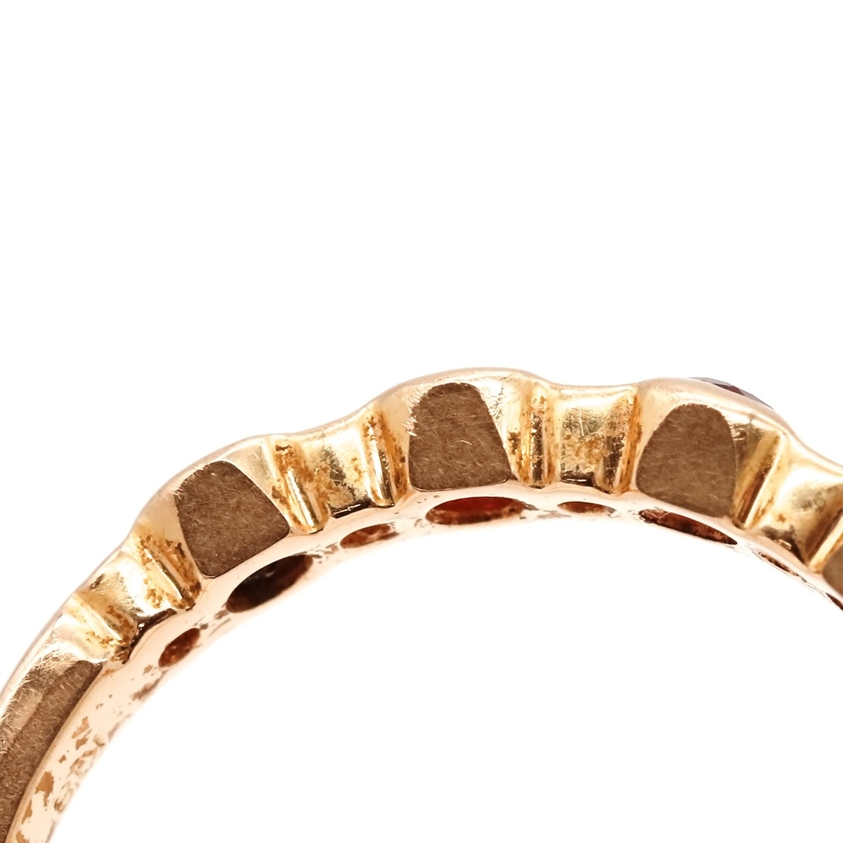 リング 指輪 ルビー ダイヤリング K18PG ルビー ダイヤモンド ピンクゴールド レッド 赤 ダイヤ ピンクゴールド 一文字 14.5号【中古】 リング 指輪 ルビー ダイヤリング K18PG ルビー ダイヤモンド ピンクゴールド レッド 赤 ダイヤ ピンクゴールド 一文字 14.5号【中古】