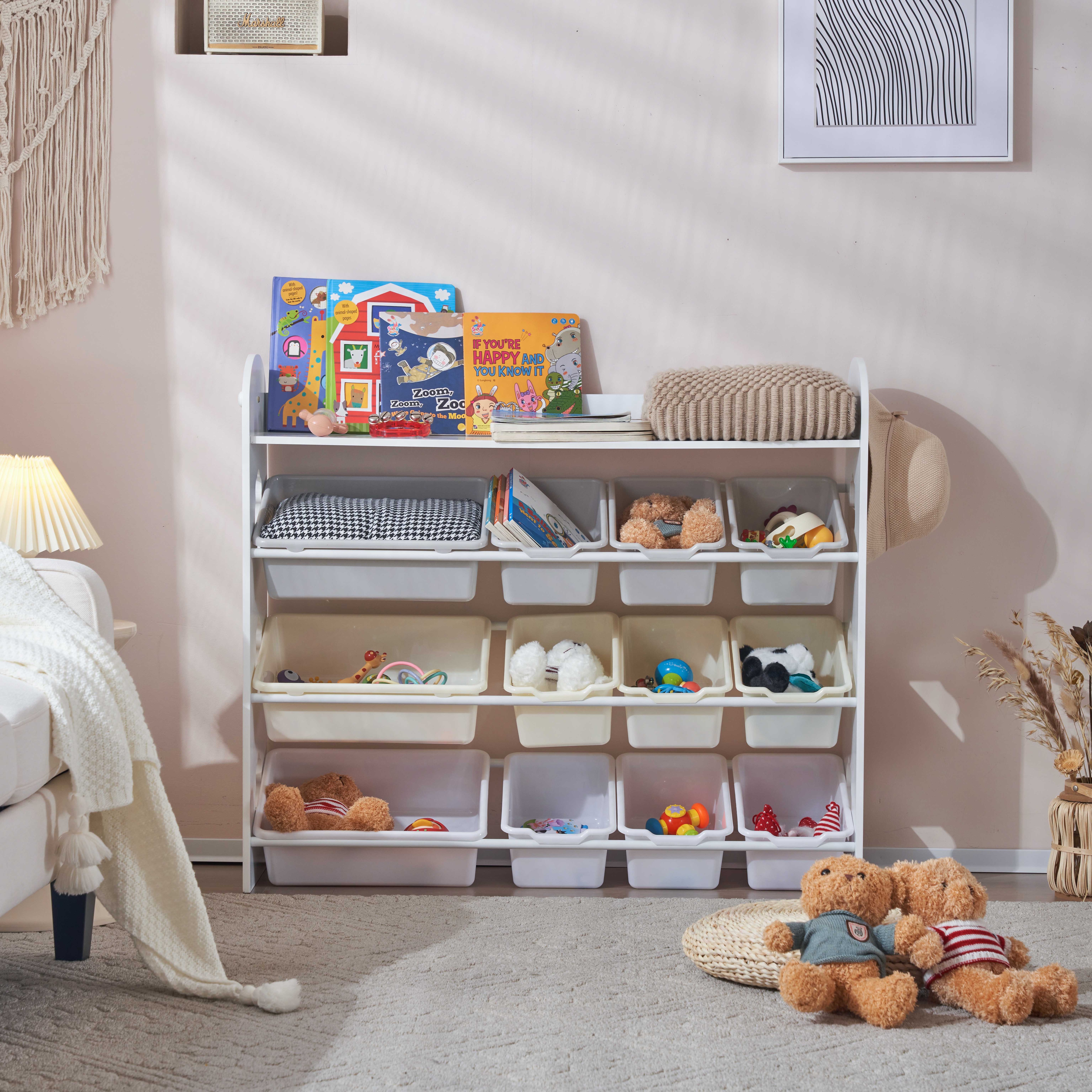 【国内即日発送】おもちゃ収納ラック ラージサイズ 幅103cm 子ども用家具 木製 収納ケース 知育家具 天然木 【国内即日発送】おもちゃ収納ラック ラージサイズ 幅103cm 子ども用家具 木製 収納ケース 知育家具 天然木