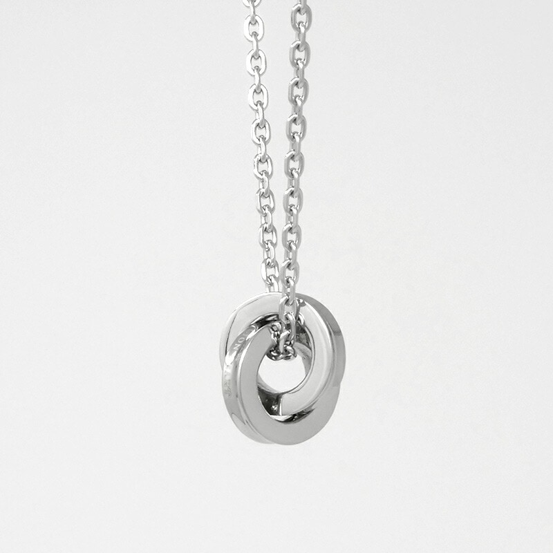 LH-1 リバース ラウンド ダブルリング ネックレス サージカルステンレス316L (金属アレルギー対応) 03NE0525SV ステンレスネックレス LH-1 リバース ラウンド ダブルリング ネックレス サージカルステンレス316L (金属アレルギー対応) 03NE0525SV ステンレスネックレス