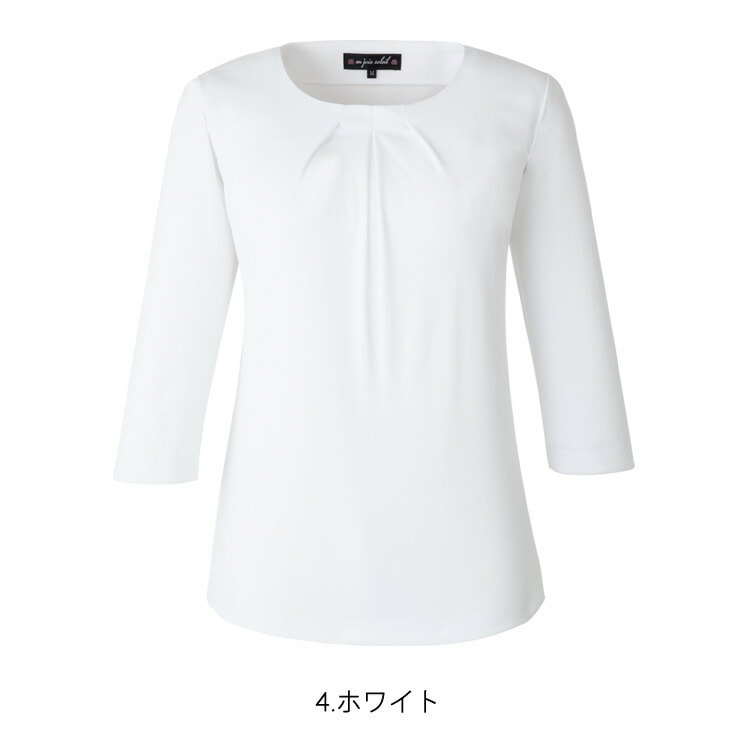 レディース 七分袖 カットソー しわになりにくい 吸汗 速乾 ストレッチ ドライ オフィス 通勤 事務服 就活 リクルート インナー フォーマル ジョア 01150 リクルート オフィス レディス