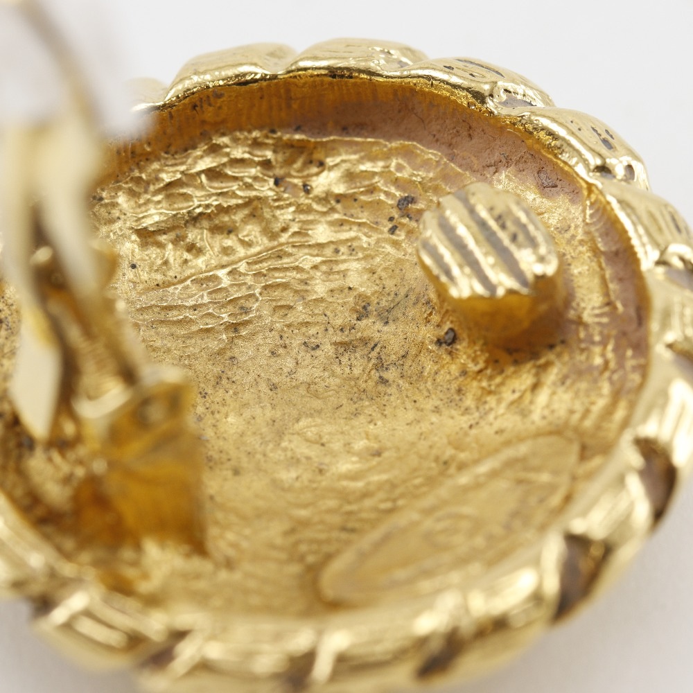 ココマーク ヴィンテージ イヤリング 金メッキ 約23g レディース 中古品 ココマーク ヴィンテージ イヤリング 金メッキ 約23g レディース 中古品