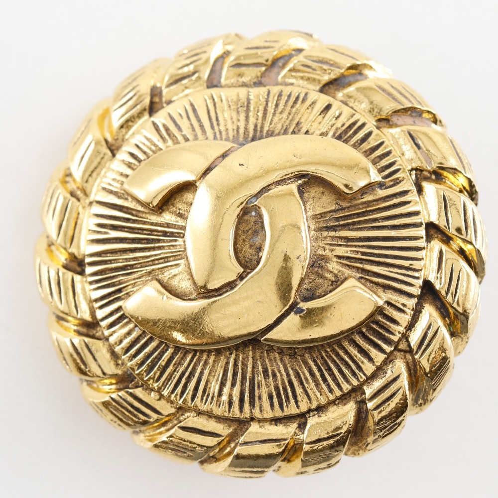 ココマーク ヴィンテージ イヤリング 金メッキ 約23g レディース 中古品 ココマーク ヴィンテージ イヤリング 金メッキ 約23g レディース 中古品