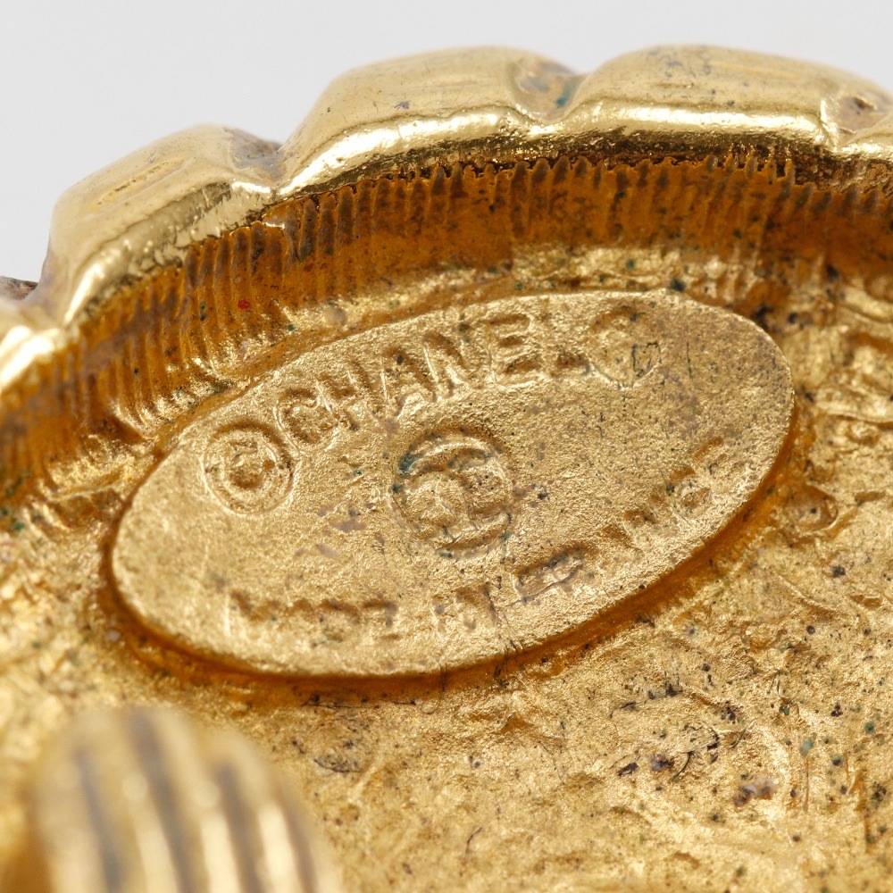 ココマーク ヴィンテージ イヤリング 金メッキ 約23g レディース 中古品 ココマーク ヴィンテージ イヤリング 金メッキ 約23g レディース 中古品