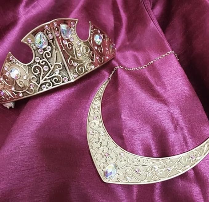 ハロウィン 眠れる森の美女 オーロラ姫 ドレス コスプレティアラ+ネックレス ハロウィン 眠れる森の美女 オーロラ姫 ドレス コスプレティアラ+ネックレス