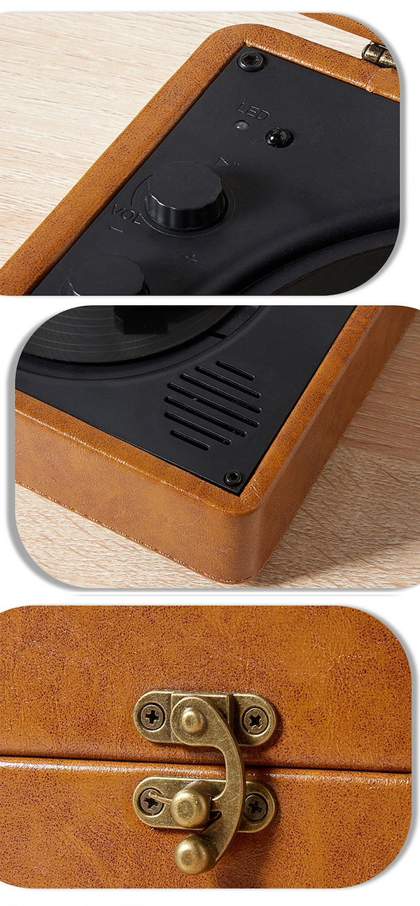 Qoo10] レコードプレーヤー風 スピーカー blu