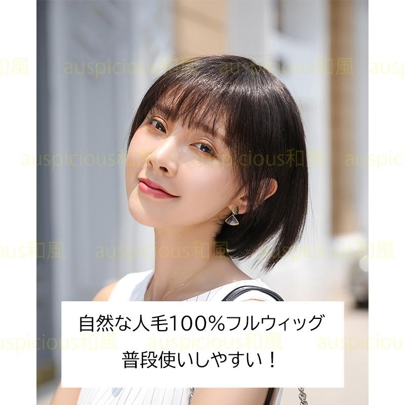 ウィッグ 自然な人毛100%フルウィッグ 人毛 自然 医療用 円形