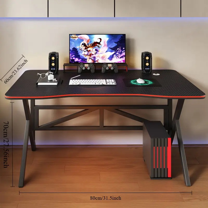 1個 エルゴノミック ゲーミングデスク K字型 コンピューターテーブル ファイバーボード素材 学生 ゲーマー向け ホームオフィス ライティングデスク 1個 エルゴノミック ゲーミングデスク K字型 コンピューターテーブル ファイバーボード素材 学生 ゲーマー向け ホームオフィス ライティングデスク