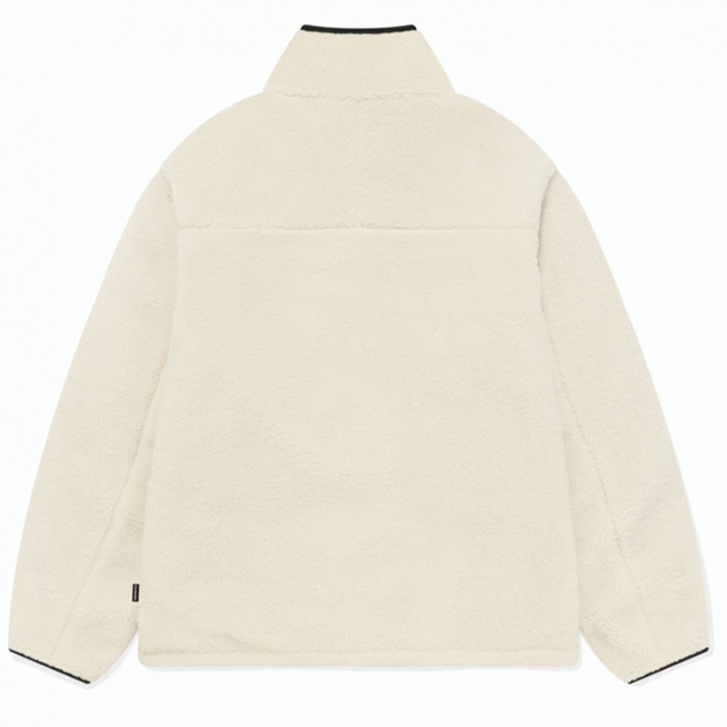 COVERNAT リバーシブルコンフィボアジップアップジャケットアイボリー