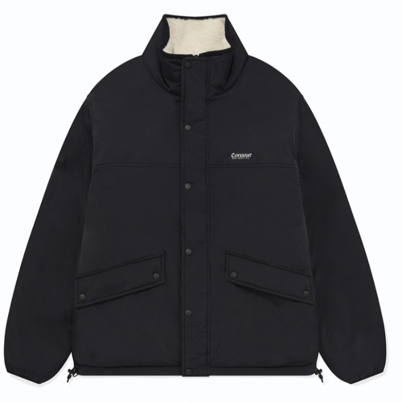 COVERNAT リバーシブルコンフィボアジップアップジャケットアイボリー