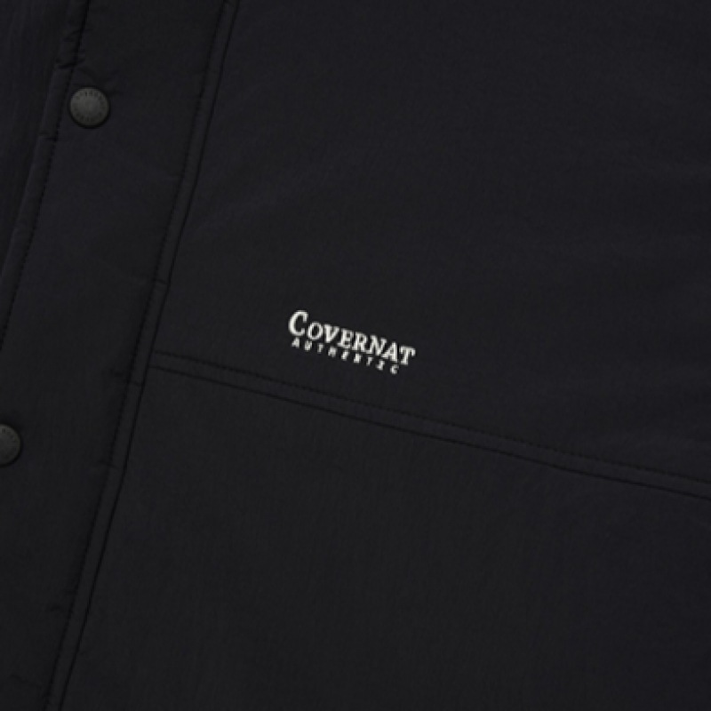 COVERNAT リバーシブルコンフィボアジップアップジャケットアイボリー