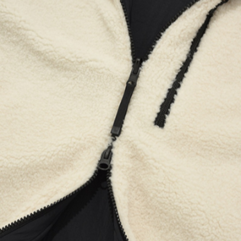 COVERNAT リバーシブルコンフィボアジップアップジャケットアイボリー