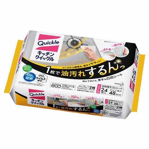 キッチンクイックル つめかえ用 ジャンボパック 24枚入 1箱(12個入) キッチンクイックル つめかえ用 ジャンボパック 24枚入 1箱(12個入)