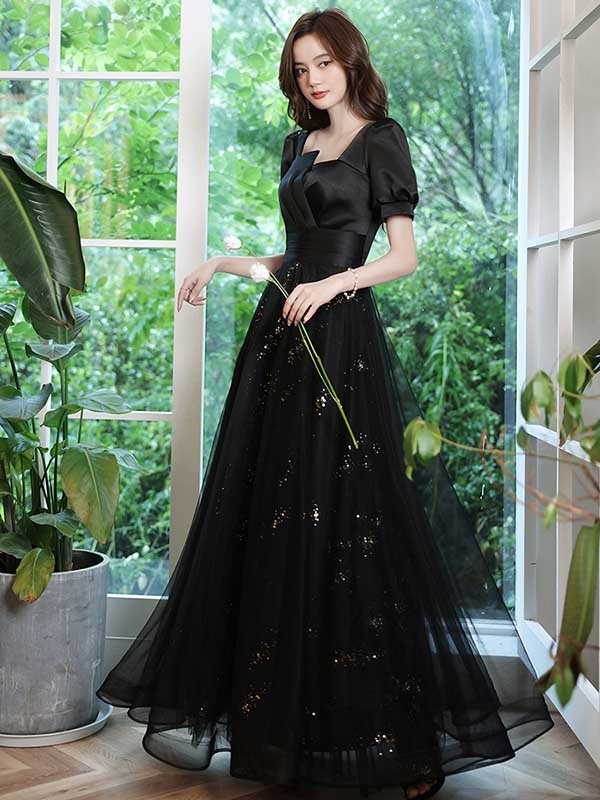 新作 ワンピースドレスパーティードレス ロング 演奏会 袖付き キラキラ ブラック 黒 小さいサイズ 大きいサイズ 新作 ワンピースドレスパーティードレス ロング 演奏会 袖付き キラキラ ブラック 黒 小さいサイズ 大きいサイズ