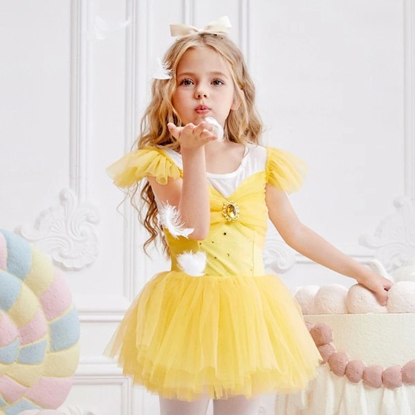 バレエ レオタード 子供 キッズ バレエ形体服 可愛さ満載 バレエダンス 連体ダンス服 バレエ レオタード 股下スナップ 女の子 子供 ジュニア 練習着 演出用 子供ダンス衣装 ワンピース be028