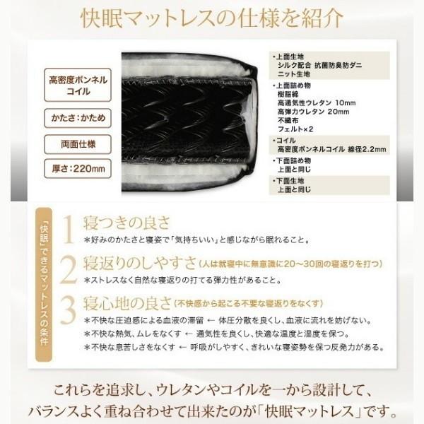 プレミアム ボンネルコイル マットレス ダブル 単品 スプリング 硬め ベッド マット 抗菌 防臭 防ダニ 圧縮ロール梱包 快眠 敷き布団