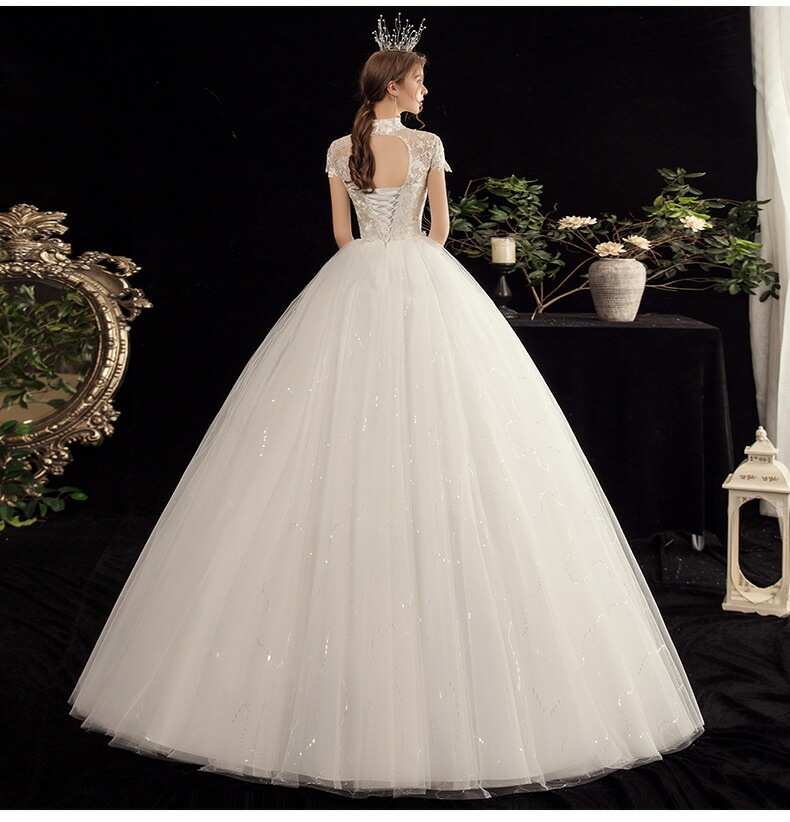 ウエディングドレス 立ち襟 パーティードレス 結婚式 ワンピース プリンセスドレス 二次会 イブイングドレス 舞台衣装 演奏会 発表会 ロングドレス 大きいサイズ おしゃれ 上品 フォーマル お呼ばれ