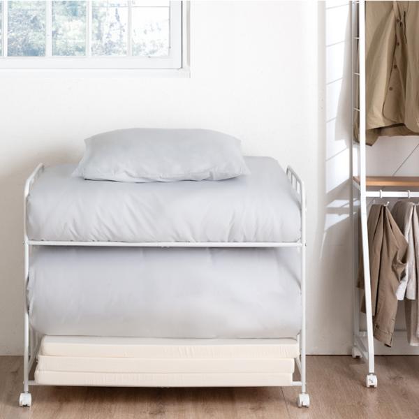 布団収納ラック 2段 キャスター おしゃれ 布団ラック 高さ調節 押し入れ収納 北欧 布団収納ラック クローゼット 収納棚 寝具 布団収納ワゴン