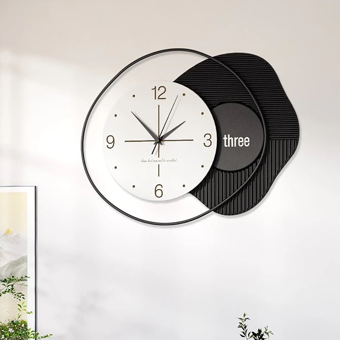 掛け時計 ユニーク デザイン 静音 アナログ おしゃれ かわいい インテリア 壁掛け 時計 ウォール クロック 白 ホワイト ブラック グリーン