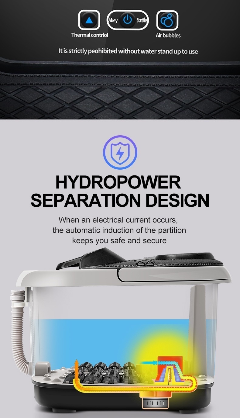 保温 足湯バケツ ラッキーボックス フットバス 足浴器 バブル機能付き 人気 フットバスボウル 足つぼマットマッサージグッ