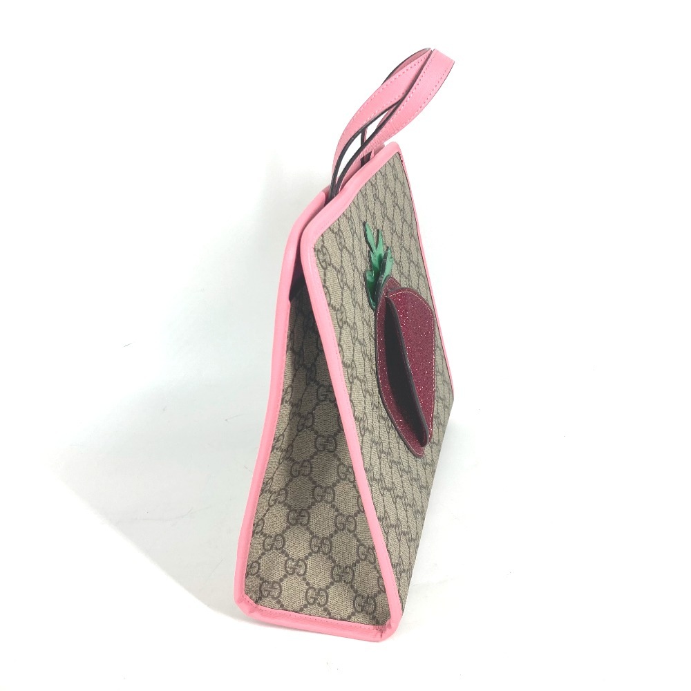 ハンドバッグ 630589 ストロベリー イチゴ ラメ チルドレンズ GGスプリーム カバン トートバッグ GGスプリームキャンバス ピンク